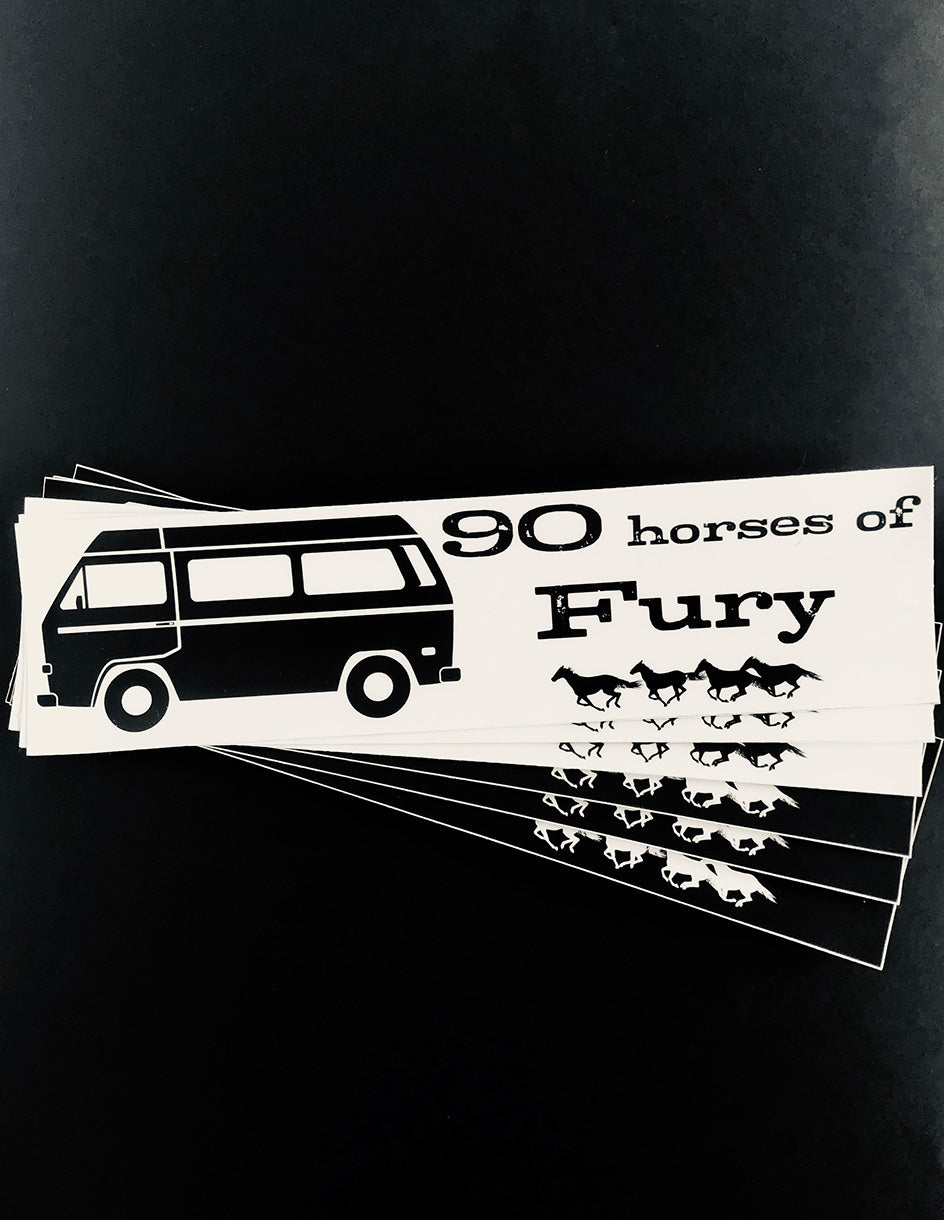 90 Horses of Fury Sticker - Bumper
