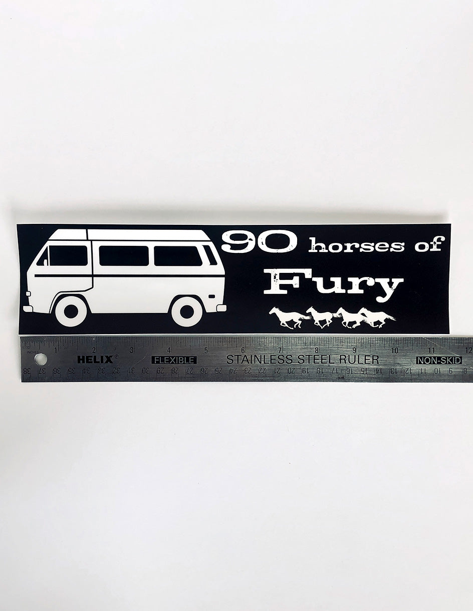 90 Horses of Fury Sticker - Bumper